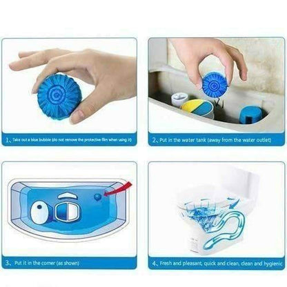 Toilet & Bathroom cleaner Blue Bubble Tablets + Blockage Remover (BUY 5 GET 5 FREE)