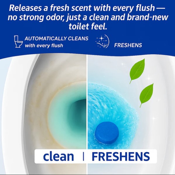Toilet & Bathroom cleaner Blue Bubble Tablets (BUY 5 GET 5 FREE)