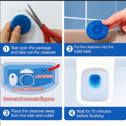 Toilet & Bathroom cleaner Blue Bubble Tablets (BUY 5 GET 5 FREE)